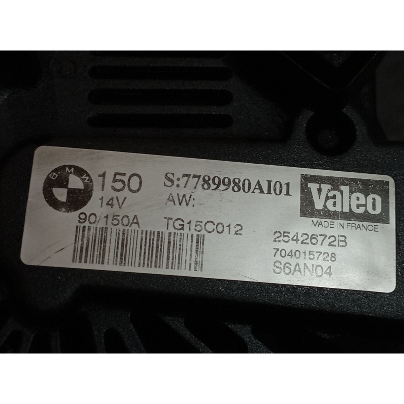 Recambio de alternador para bmw serie 3 berlina (e46) 2.0 16v diesel cat referencia OEM IAM TG15C012 7789980 90V 150A
