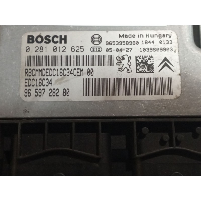 Recambio de centralita motor uce para peugeot 407 sw 1.6 hdi referencia OEM IAM 0281012625 9659728280 EDC16C34