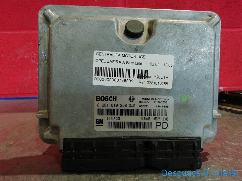 Recambio de centralita motor uce para opel zafira a blue line | 02.04 - 12.05 blue line | 02.04 - 12.05 referencia OEM IAM 02810