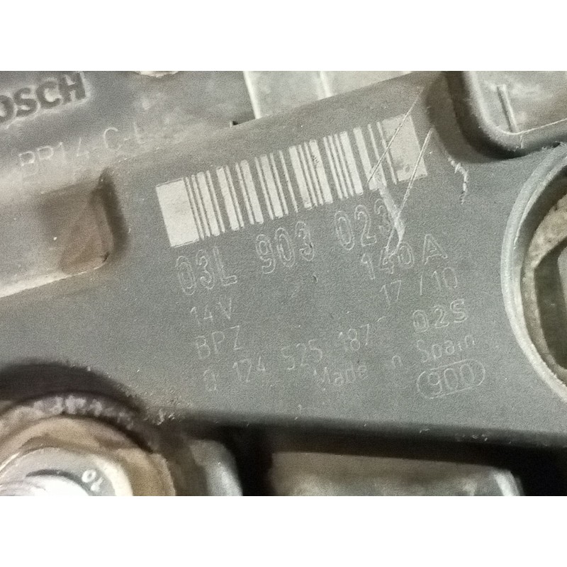Recambio de alternador para volkswagen golf plus (5m1) 2.0 tdi referencia OEM IAM 0124525187 03L903023 14V 140A