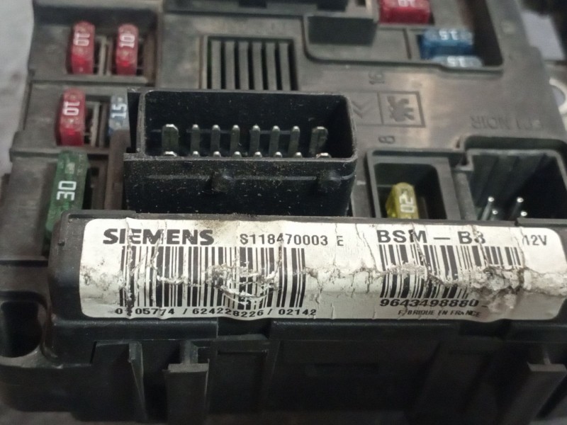 Recambio de centralita bsm para citroen c3 1.4 collection referencia OEM IAM BSM B3 9643498880 S118470003E