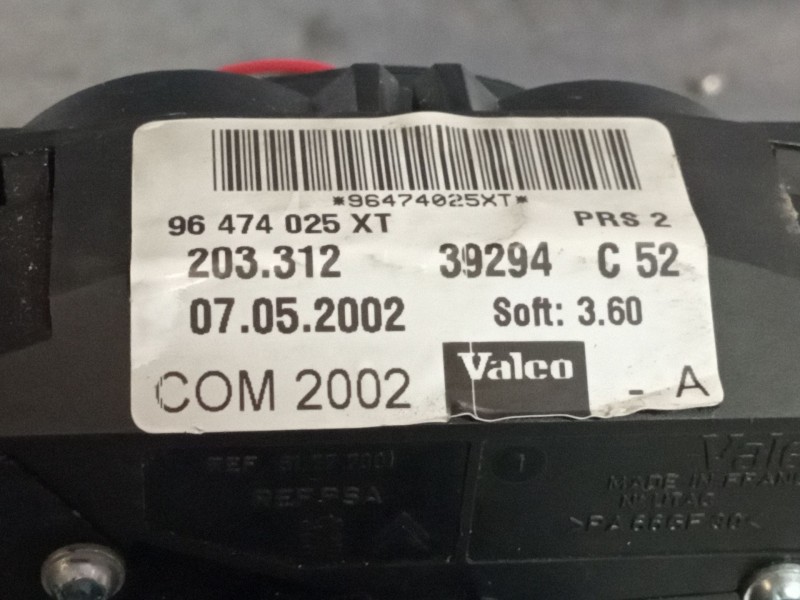 Recambio de anillo airbag para citroen c3 1.4 collection referencia OEM IAM 96474025XT  COM 2002