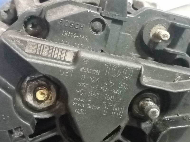 Recambio de alternador para opel zafira a 2.0 dti | 0.99 - ... 2.0 dti | 0.99 - ... referencia OEM IAM 0124415005 90561168 14V 1