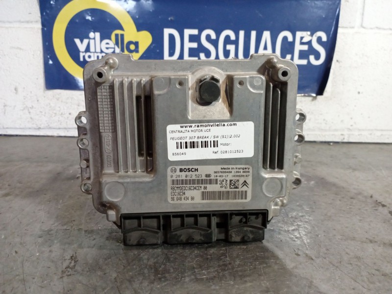 Recambio de centralita motor uce para peugeot 307 break / sw (s1) 1.6 16v cat referencia OEM IAM 0281012523 9664843480 EDC16C34