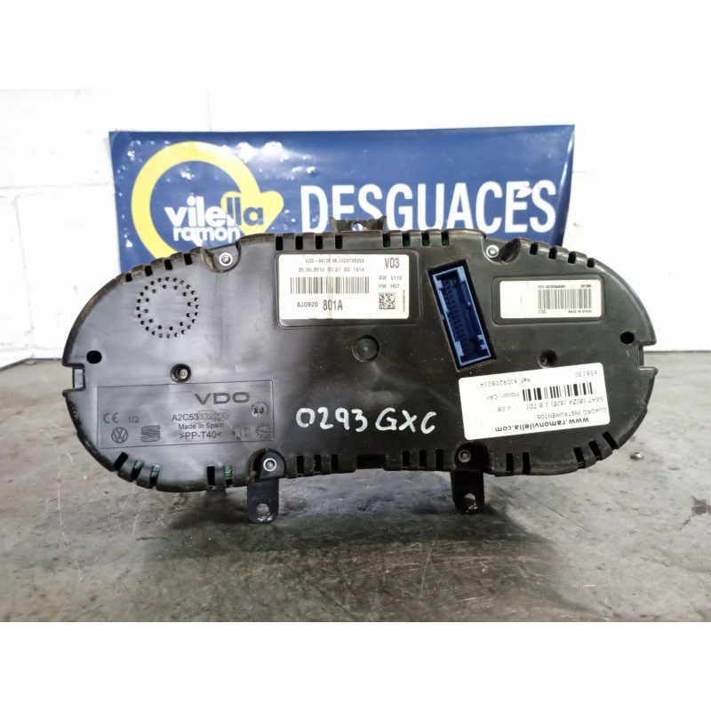 Recambio de cuadro instrumentos para seat ibiza (6j5) 1.6 tdi | 0.08 - ... 1.6 tdi | 0.08 - ... referencia OEM IAM 6J0920801A A2