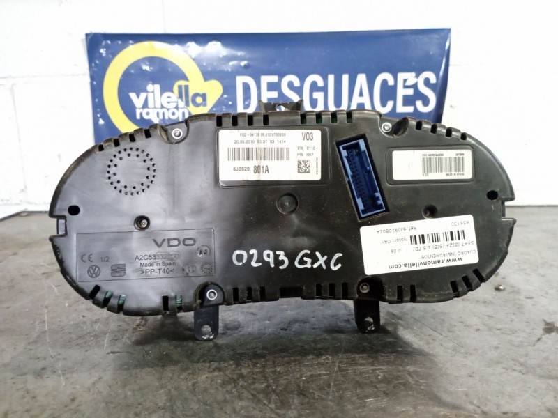 Recambio de cuadro instrumentos para seat ibiza (6j5) 1.6 tdi | 0.08 - ... 1.6 tdi | 0.08 - ... referencia OEM IAM 6J0920801A A2