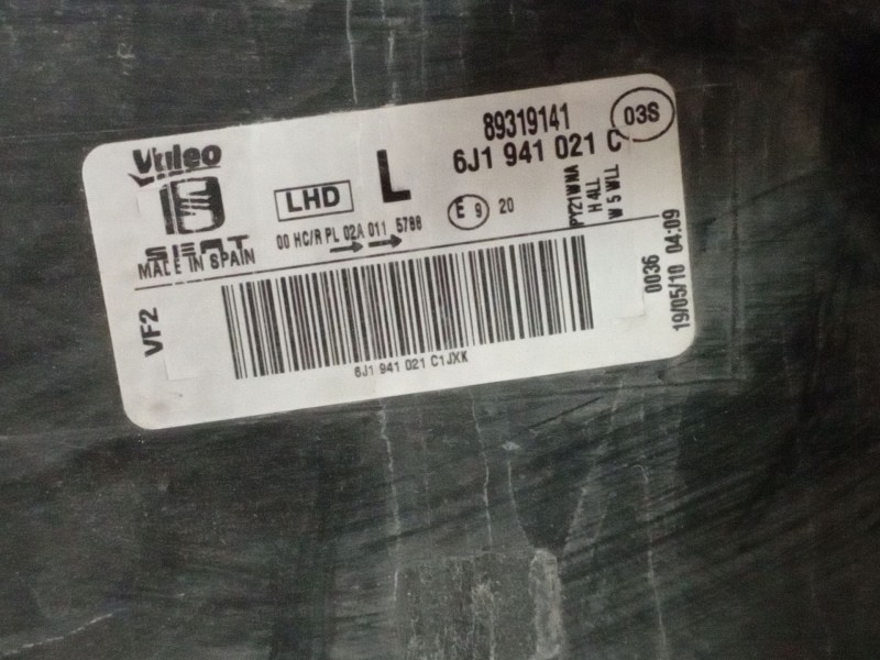 Recambio de faro izquierdo para seat ibiza (6j5) 1.6 tdi | 0.08 - ... 1.6 tdi | 0.08 - ... referencia OEM IAM   