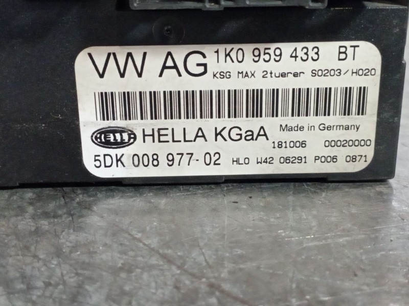 Recambio de centralita confort para volkswagen touran (1t1) 1.9 tdi referencia OEM IAM 1K0959433BT 5DK00897702 