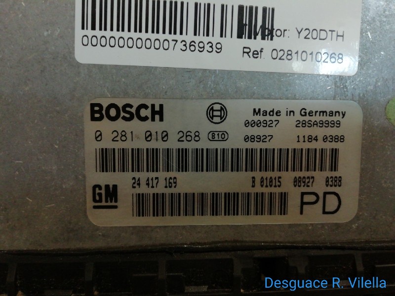 Recambio de centralita motor uce para opel zafira a blue line | 02.04 - 12.05 blue line | 02.04 - 12.05 referencia OEM IAM 02810