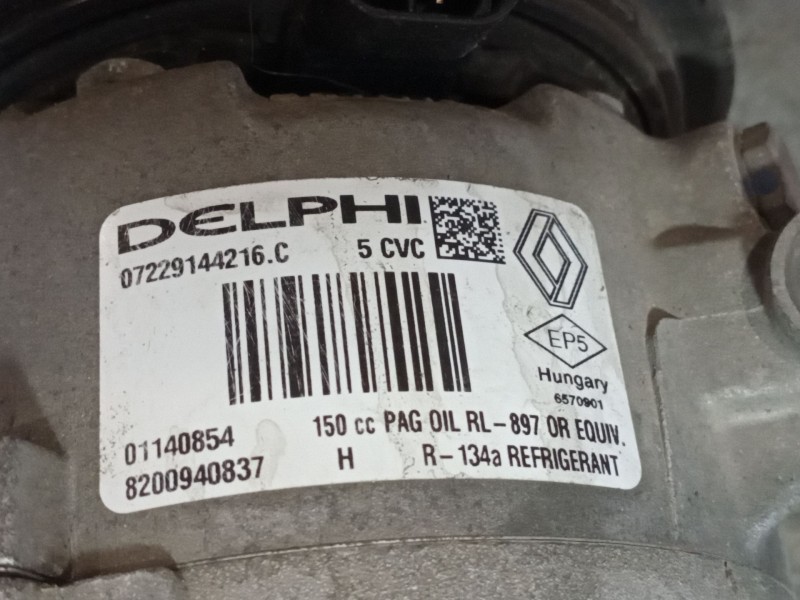 Recambio de compresor aire acondicionado para renault scenic ii grand dynamique referencia OEM IAM 0854 8200940837 DELPHI