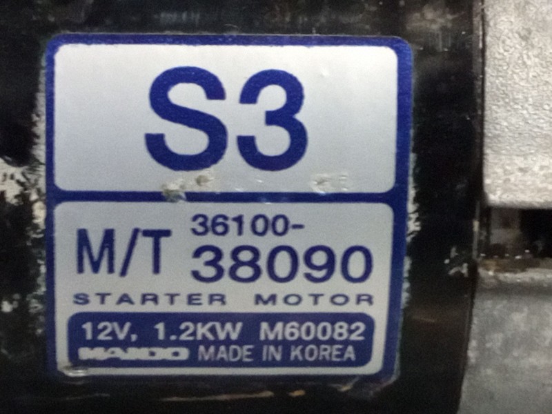 Recambio de motor arranque para kia sorento 2.4 16v cat referencia OEM IAM 3610038090 M60082 
