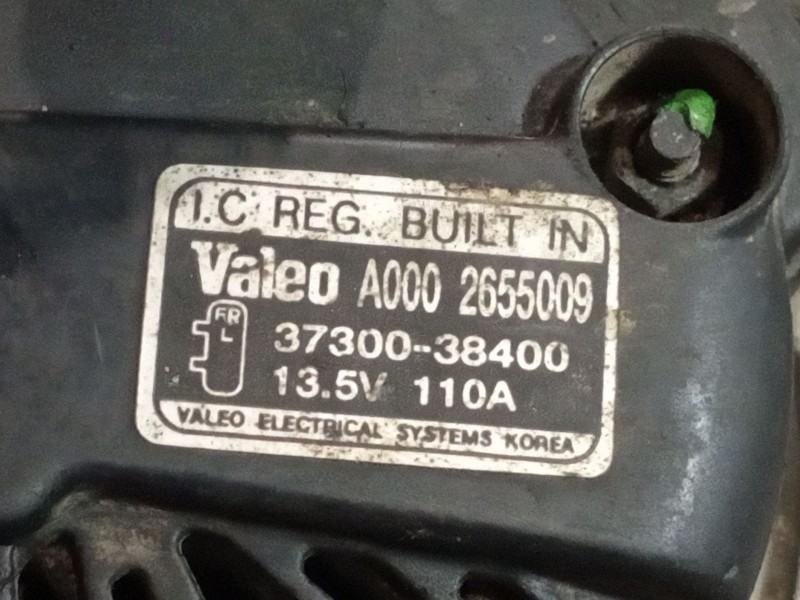 Recambio de alternador para kia sorento 2.4 16v cat referencia OEM IAM A0002655009 3730038400 13.5V 110A