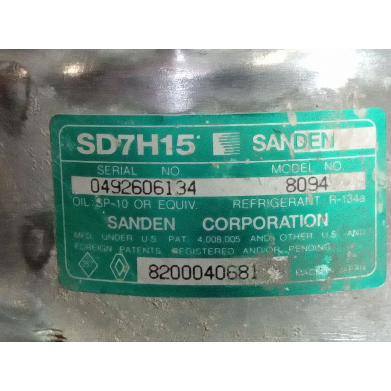 Recambio de compresor aire acondicionado para mitsubishi space star (dg0) 1.9 di-d cat referencia OEM IAM 8094 8200040681 SD7H15