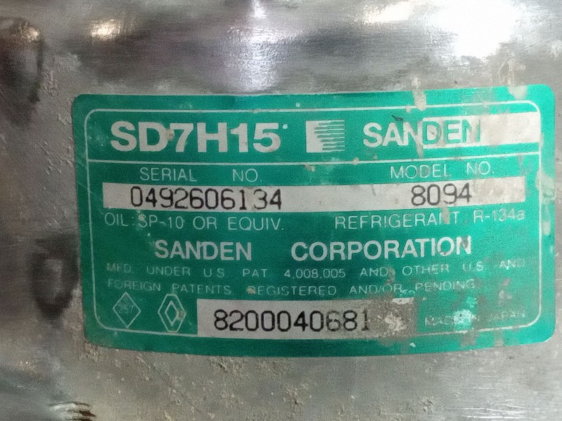Recambio de compresor aire acondicionado para mitsubishi space star (dg0) 1.9 di-d cat referencia OEM IAM 8094 8200040681 SD7H15