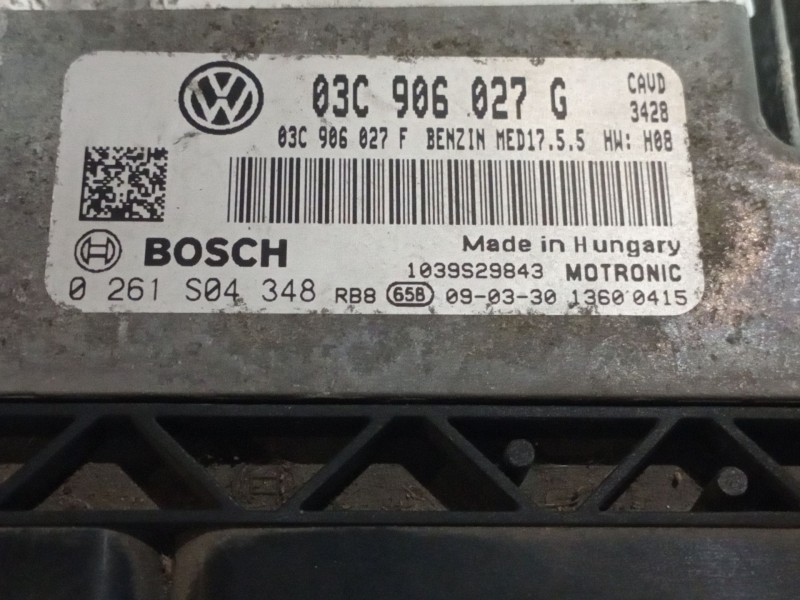 Recambio de centralita motor uce para volkswagen scirocco 1.4 tsi 160 referencia OEM IAM 0261s04348  