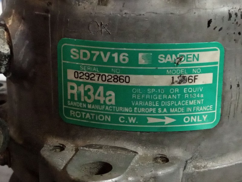 Recambio de compresor aire acondicionado para peugeot 206 berlina x-line refri referencia OEM IAM   SD7V16