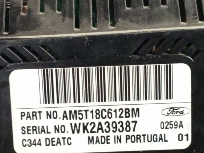 Recambio de mando climatizador para ford c-max (ceu) business edition referencia OEM IAM AM5T18C612BM WK2A39387 