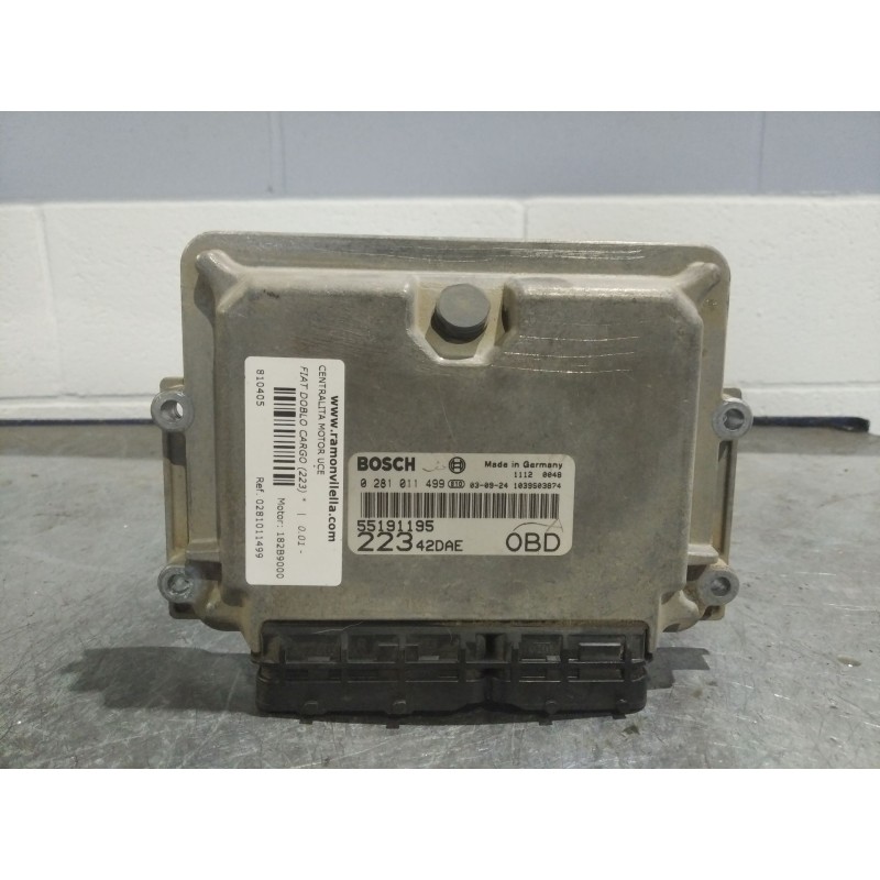 Recambio de centralita motor uce para fiat doblo cargo (223)  | 0.01 - ...  | 0.01 - ... referencia OEM IAM 0281011499 55191195 