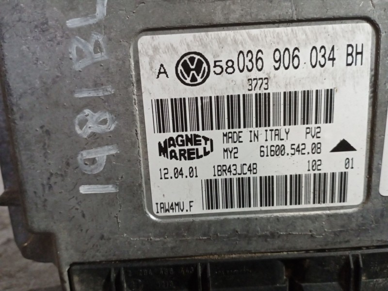 Recambio de centralita motor uce para volkswagen bora berlina (1j2) 1.6 16v referencia OEM IAM IAW4MVF 036906034BH 1BR43JC4B