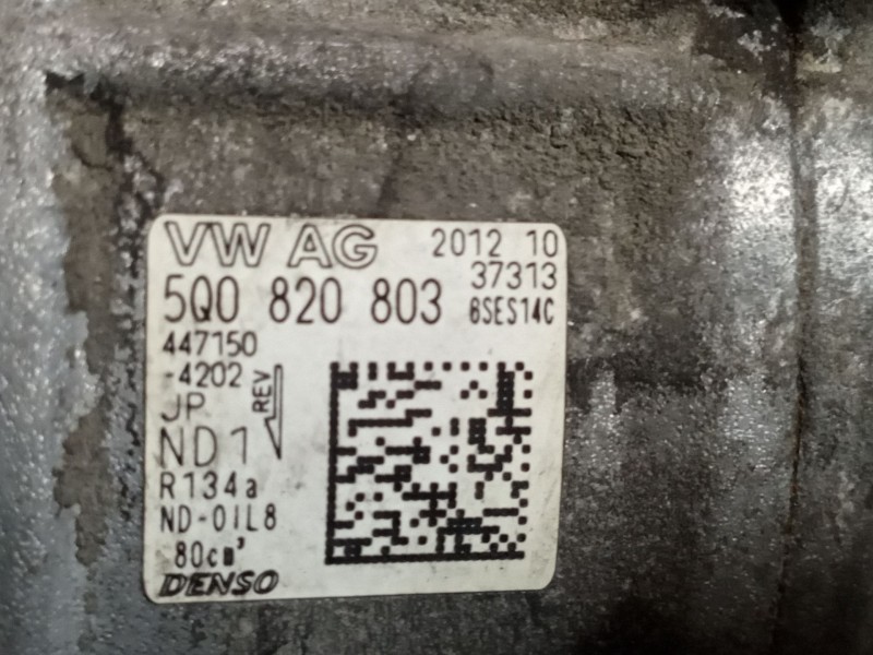 Recambio de compresor aire acondicionado para seat leon (5f1) reference referencia OEM IAM 5Q0820803  