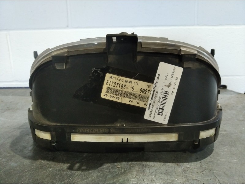 Recambio de cuadro instrumentos para fiat doblo cargo (223)  | 0.01 - ...  | 0.01 - ... referencia OEM IAM 51727188   Recambio de cuadro instrumentos para fiat doblo cargo (223)  | 0.01 - ...  | 0.01 - ... referencia OEM IAM 51727188