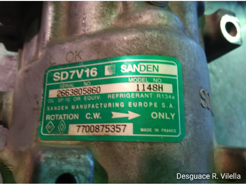 Recambio de compresor aire acondicionado para renault clio ii fase i (b/cbo) 1.4 rt b/cboc | 06.98 - 12.00 1.4 rt b/cboc | 06.98