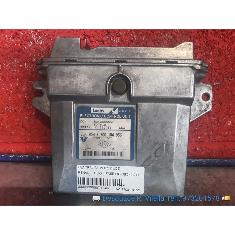 Recambio de centralita motor uce para renault clio ii fase i (b/cbo) 1.9 d | 0.98 - ... 1.9 d | 0.98 - ... referencia OEM IAM 77