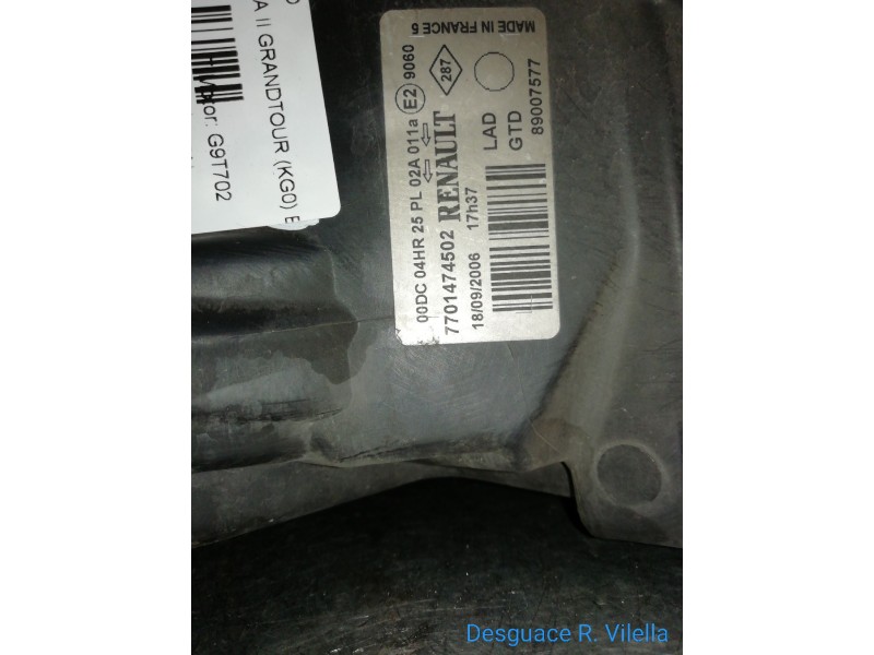 Recambio de faro izquierdo para renault laguna ii grandtour (kg0) expression | 03.01 - 12.05 expression | 03.01 - 12.05 referenc