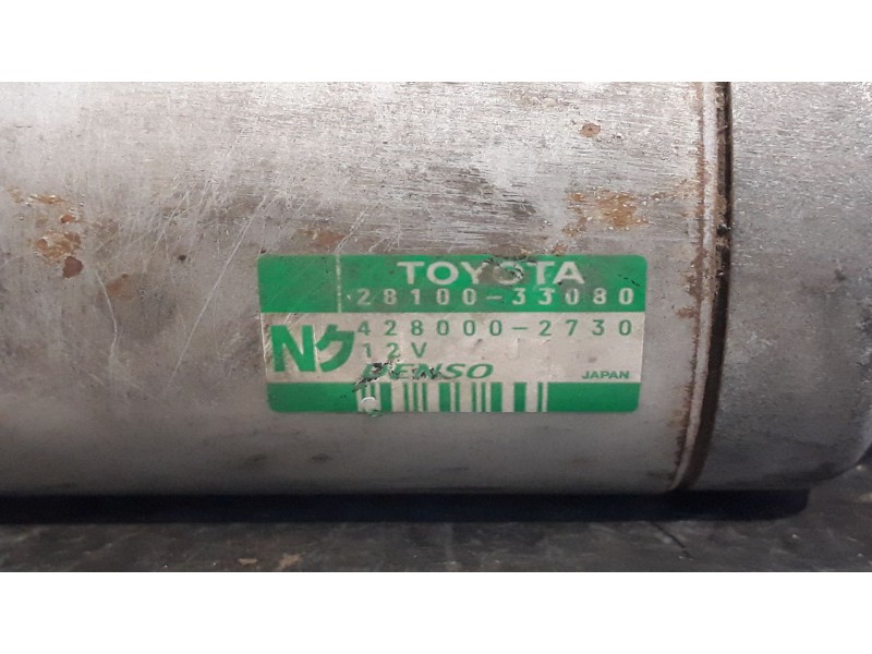 Recambio de motor arranque para toyota yaris (ksp9/scp9/nlp9) 1.4 turbodiesel cat referencia OEM IAM 2810033080  
