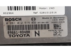 Recambio de centralita motor uce para toyota yaris (ksp9/scp9/nlp9) 1.4 turbodiesel cat referencia OEM IAM 0281012516   2