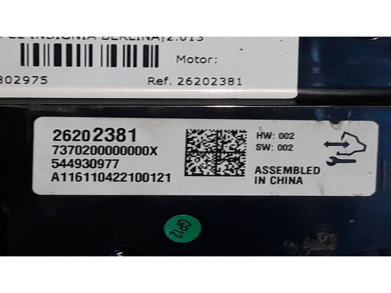 Recambio de mando climatizador para opel insignia berlina expression referencia OEM IAM 26202381  