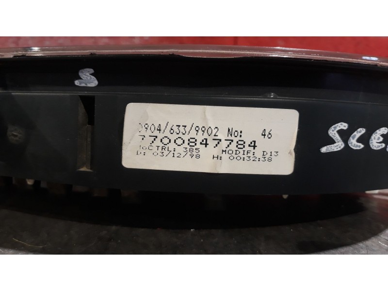 Recambio de cuadro instrumentos para renault megane scenic alize 1.9dti referencia OEM IAM 7700847784  