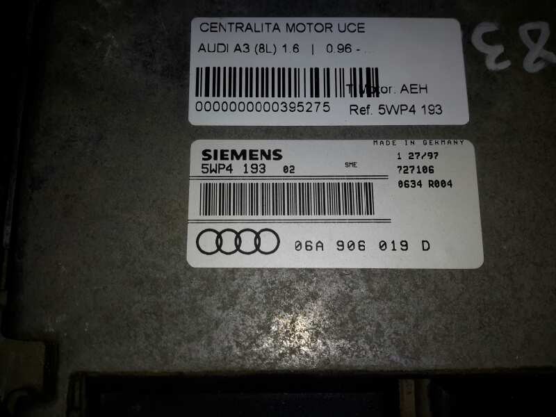 Recambio de centralita motor uce para audi a3 (8l) 1.6 | 0.96 - ... 1.6 | 0.96 - ... referencia OEM IAM 5WP4193 06A906019D 