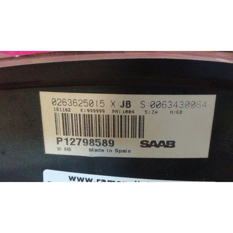 Recambio de cuadro instrumentos para saab 9-3 berlina 2.2 tid anniversary | 0.03 - ... 2.2 tid anniversary | 0.03 - ... referenc