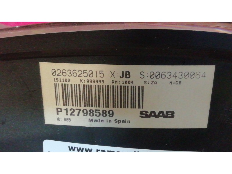 Recambio de cuadro instrumentos para saab 9-3 berlina 2.2 tid anniversary | 0.03 - ... 2.2 tid anniversary | 0.03 - ... referenc
