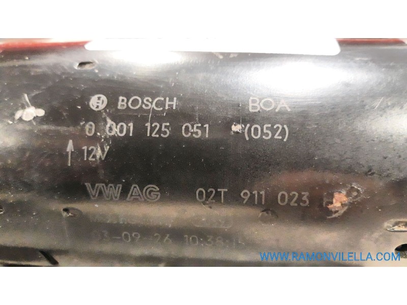 Recambio de motor arranque para skoda fabia (6y2/6y3) attractive | 07.02 - ... referencia OEM IAM 0001125051 02T911023H  Recambio de motor arranque para skoda fabia (6y2/6y3) attractive | 07.02 - ... referencia OEM IAM 0001125051 02T911023H