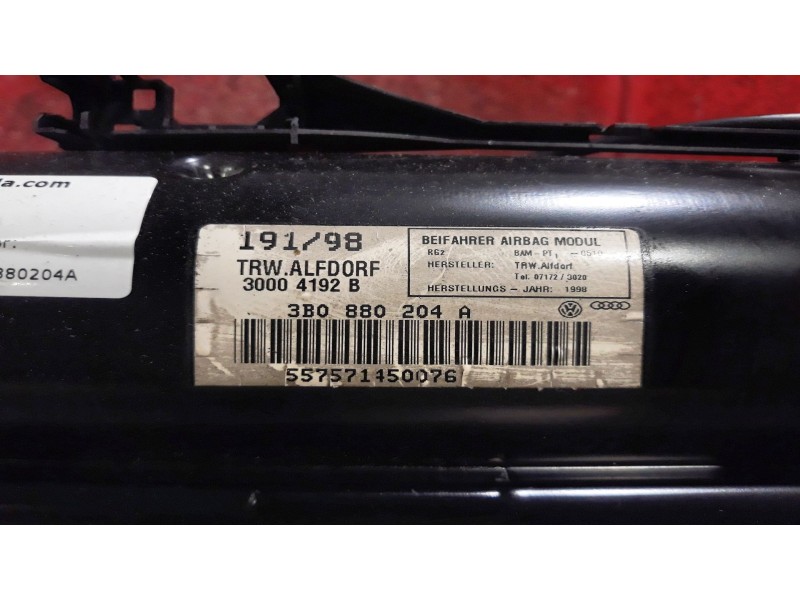 Recambio de airbag delantero derecho para volkswagen passat referencia OEM IAM 3B0880204A   Recambio de airbag delantero derecho para volkswagen passat referencia OEM IAM 3B0880204A