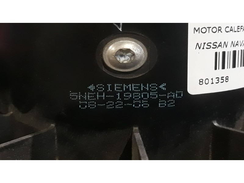 Recambio de motor calefaccion para nissan navara pick-up (d40m) (05.2005)  | ... (05.2005)  | ... referencia OEM IAM BAS0460  