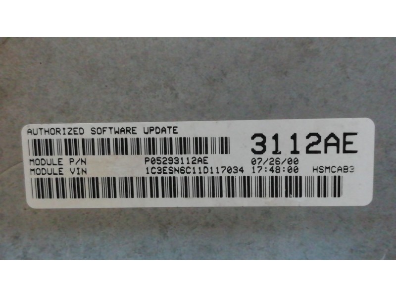 Recambio de centralita motor uce para chrysler neon (pl)  | 0.00 - 0.03  | 0.00 - 0.03 referencia OEM IAM 3112AE 3080AB 