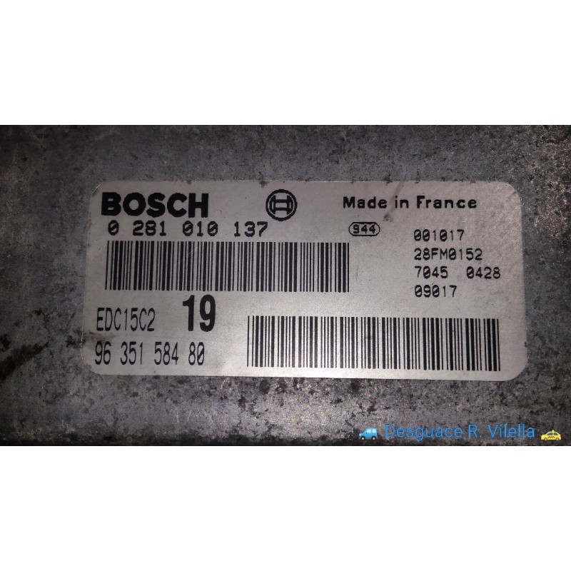 Recambio de centralita motor uce para citroen xsara picasso 2.0 hdi sx | 11.02 - 12.05 2.0 hdi sx | 11.02 - 12.05 referencia OEM