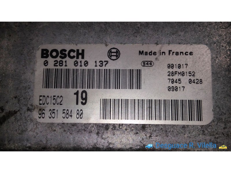 Recambio de centralita motor uce para citroen xsara picasso 2.0 hdi sx | 11.02 - 12.05 2.0 hdi sx | 11.02 - 12.05 referencia OEM