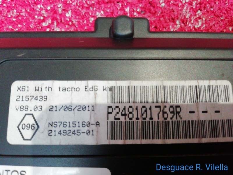 Recambio de cuadro instrumentos para renault kangoo dynamique | 0.08 - ... dynamique | 0.08 - ... referencia OEM IAM P248101769R Recambio de cuadro instrumentos para renault kangoo dynamique | 0.08 - ... dynamique | 0.08 - ... referencia OEM IAM P248101769R