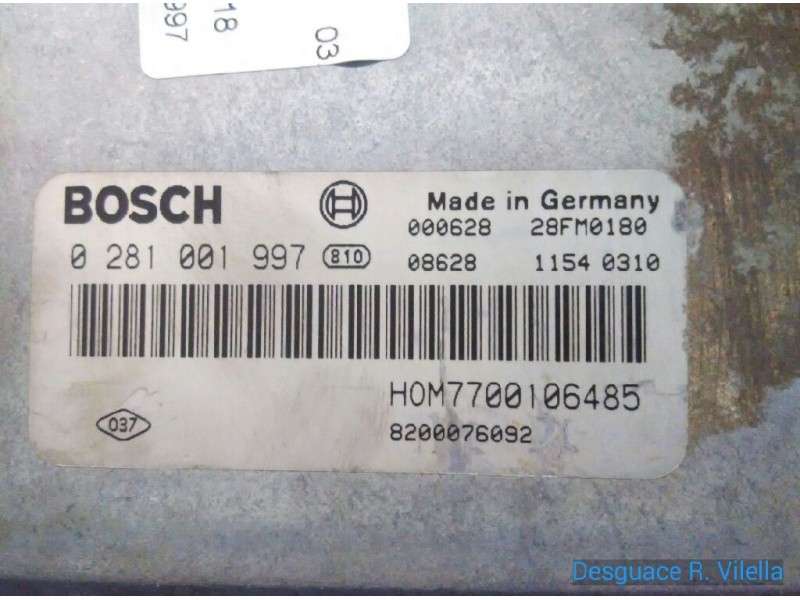 Recambio de centralita motor uce para renault laguna (b56) 1.9 dci rt | 03.00 - 12.01 1.9 dci rt | 03.00 - 12.01 referencia OEM 