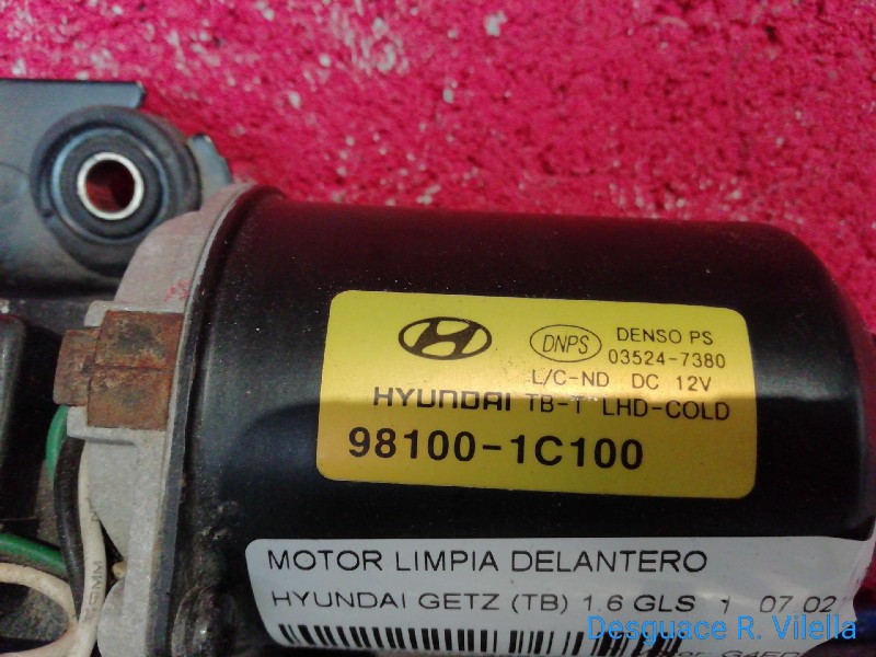 Recambio de motor limpia delantero para hyundai getz (tb) 1.6 gls | 07.02 - 12.05 1.6 gls | 07.02 - 12.05 referencia OEM IAM 981