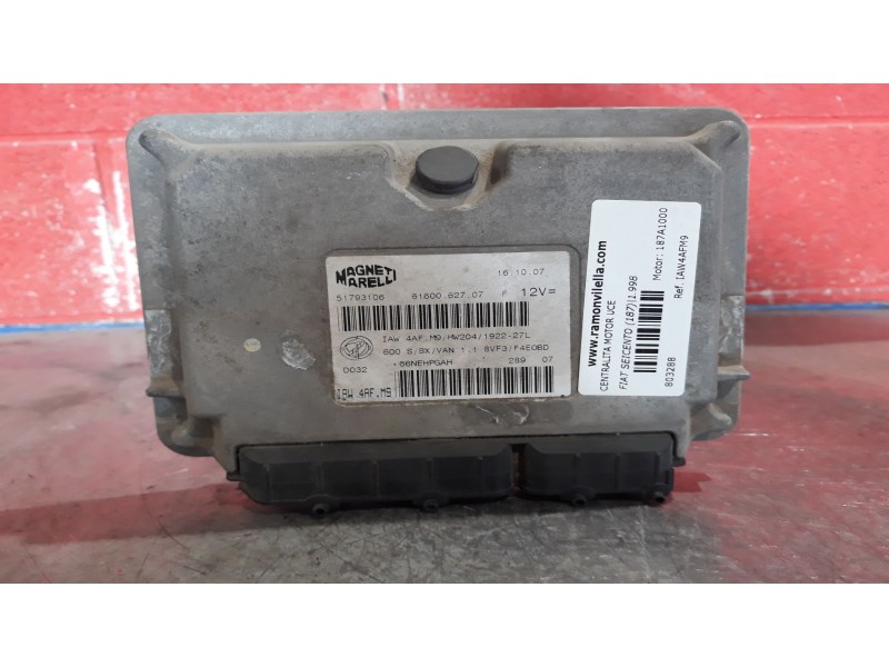 Recambio de centralita motor uce para fiat seicento (187) referencia OEM IAM IAW4AFM9   Recambio de centralita motor uce para fiat seicento (187) referencia OEM IAM IAW4AFM9