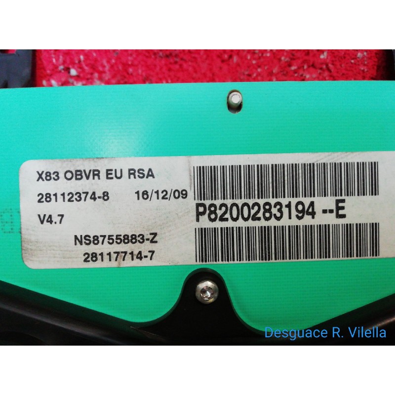 Recambio de cuadro instrumentos para renault trafic caja cerrada (ab 4.01) l1h1 2,90t caja cerrada, corto | 04.01 - 12.11 l1h1 2