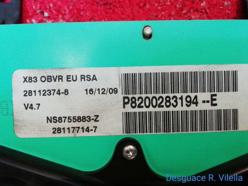 Recambio de cuadro instrumentos para renault trafic caja cerrada (ab 4.01) l1h1 2,90t caja cerrada, corto | 04.01 - 12.11 l1h1 2
