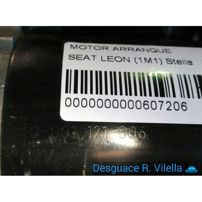 Recambio de motor arranque para seat leon (1m1) stella | 11.99 - 12.05 stella | 11.99 - 12.05 referencia OEM IAM 0001121006  