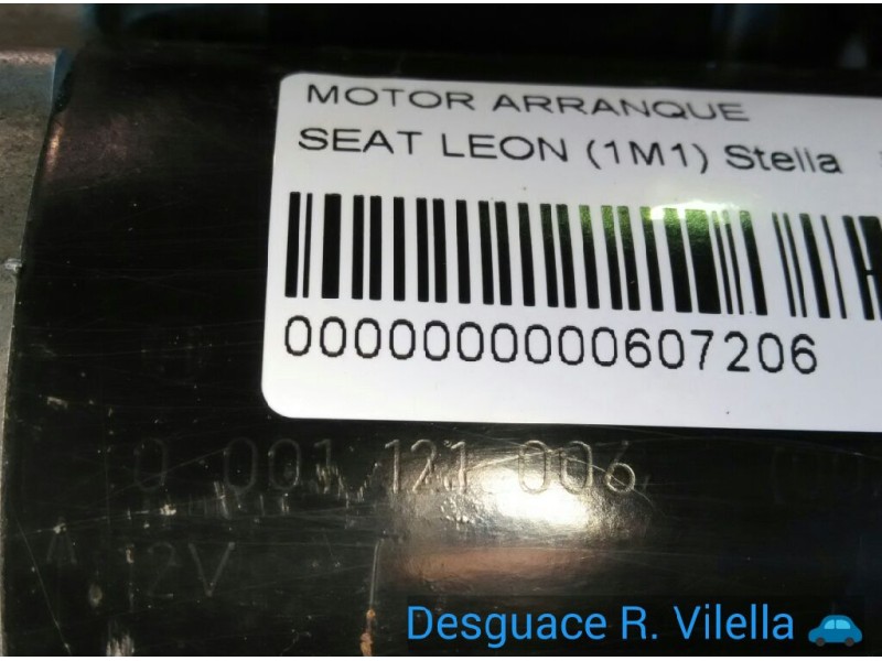 Recambio de motor arranque para seat leon (1m1) stella | 11.99 - 12.05 stella | 11.99 - 12.05 referencia OEM IAM 0001121006  