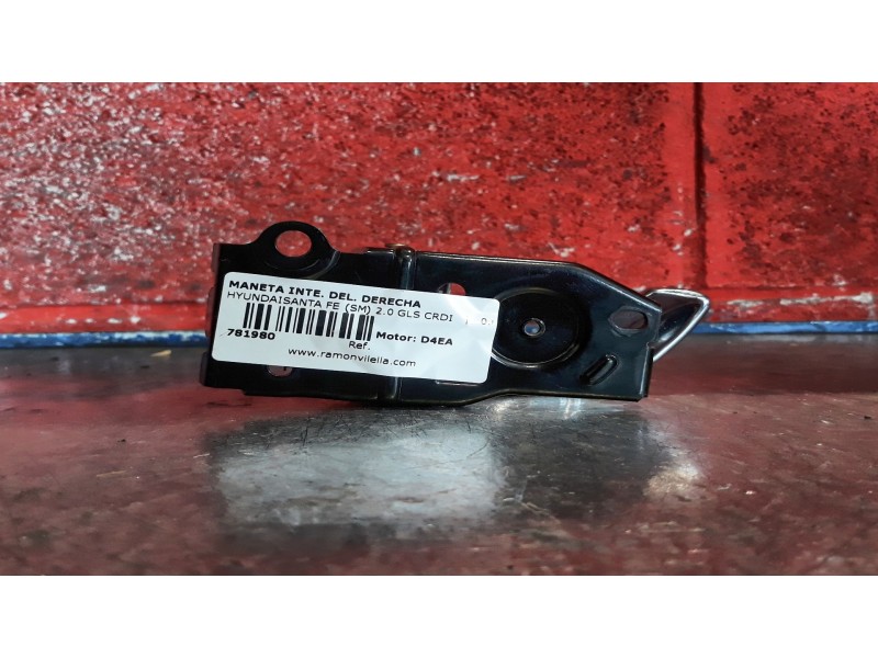 Recambio de maneta inte. delantero derecha para hyundai santa fe (sm) 2.0 gls crdi | 0.01 - ... 2.0 gls crdi | 0.01 - ... refere